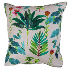 Load image into Gallery viewer, Housse de couette coton et lin imprimée végétale Java exotique - Allsport