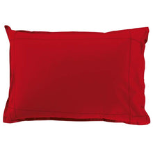 Load image into Gallery viewer, Taie d'oreiller rectangulaire en  percale de coton Neo rouge (50x70)