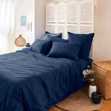 Load image into Gallery viewer, Housse de couette percale de coton Neo marine - Allsport