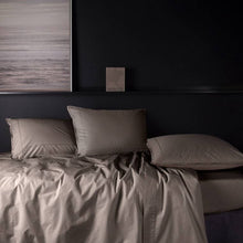 Load image into Gallery viewer, Housse de couette percale de coton Neo taupe - Allsport