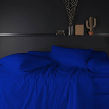 Load image into Gallery viewer, Housse de couette percale de coton Neo outremer - Allsport