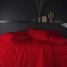 Load image into Gallery viewer, Housse de couette percale de coton Neo rouge - Allsport