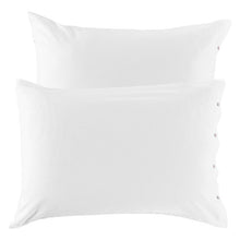 Load image into Gallery viewer, Taie d'oreiller carrée  en satin de coton lavé bio Quartz blanc (65x65)