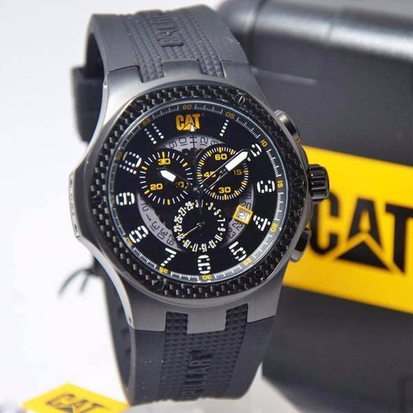 CAT Navigo Black Rubber Chronograph WATCH