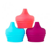 Load image into Gallery viewer, SNUG Spout Universal Silicone Sippy Lids-3pcs-Red-Blue-Purple - Allsport