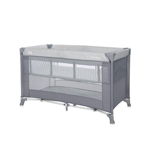 Baby Cot Torino 2 Layers Grey Striped