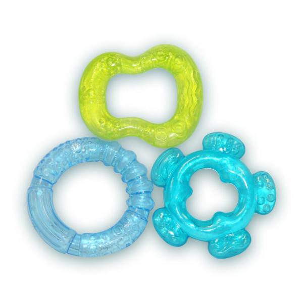 Water Filled Teether 3 pcs Blue/blue & Green