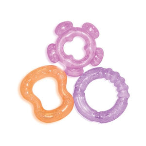 Water Filled Teether 3 pcs Violet/Pink & orange