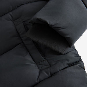 Black Regular Length Shower Resistant Faux Fur Lined Hooded Padded Coat (3-12yrs)
