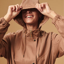 Load image into Gallery viewer, Pink Lightweight Shower Resistant Hooded Longline Parka
