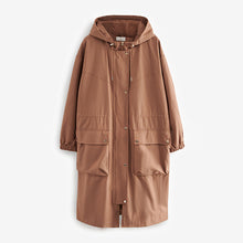 Load image into Gallery viewer, Pink Lightweight Shower Resistant Hooded Longline Parka
