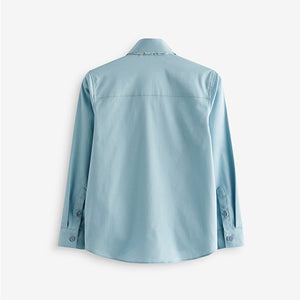 Mineral Long Sleeve 100% Cotton Shirt with Tie Set (3-12yrs)