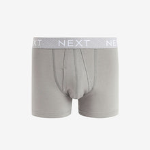 Load image into Gallery viewer, Blue Grey Texture Waistband 4 pack A-Front Cotton Rich Boxers
