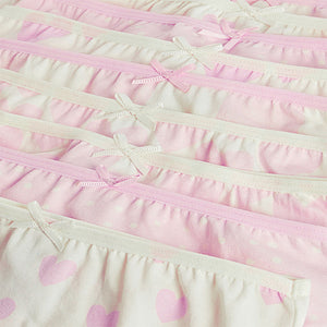 Pink/White Briefs 10 Pack