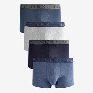 Blue 4 pack Hipster Boxers