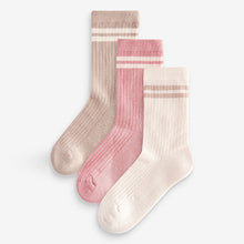 Load image into Gallery viewer, Neutral Regular Length Cotton Rich Cushioned Sole Ankle Socks 3 Pack
