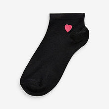 Load image into Gallery viewer, Heart Motif Trainer Socks Five Pack
