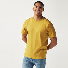 Load image into Gallery viewer, Yellow Regular Fit Essential Crew Neck 100% Cotton T-Shirt
