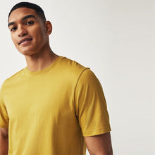 Load image into Gallery viewer, Yellow Regular Fit Essential Crew Neck 100% Cotton T-Shirt
