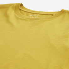 Load image into Gallery viewer, Yellow Regular Fit Essential Crew Neck 100% Cotton T-Shirt
