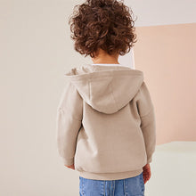 Load image into Gallery viewer, Stone Brown Zip Through Hoodie (6mths-6yrs)

