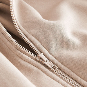 Stone Brown Zip Through Hoodie (6mths-6yrs)