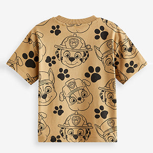 Tan Brown PAW Patrol All-Over-Printed License T-Shirt (3mths-5-6yrs)