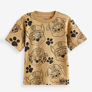 Tan Brown PAW Patrol All-Over-Printed License T-Shirt (3mths-5-6yrs)