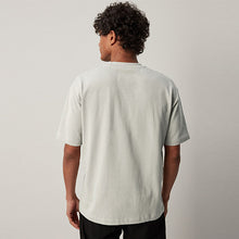 Load image into Gallery viewer, Grey Single Relaxed Fit Graphic Heavyweight T-Shirt
