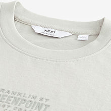 Load image into Gallery viewer, Grey Single Relaxed Fit Graphic Heavyweight T-Shirt
