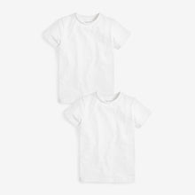 Load image into Gallery viewer, White Short Sleeve Cotton T-Shirts 2 Pack (3-12yrs)
