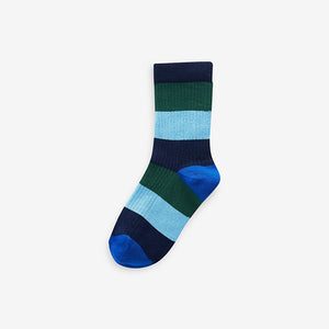 Rugby Stripe Cotton Rich Socks 5 Pack