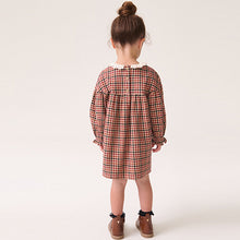 Load image into Gallery viewer, Heritage Check 100% Cotton Lace Collar Dress (3mths-6yrs)
