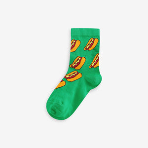 Bright Food Graphic Cotton Rich Socks 5 Pack