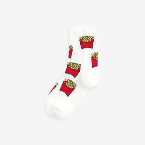 Bright Food Graphic Cotton Rich Socks 5 Pack