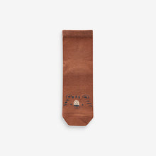 Load image into Gallery viewer, Neutral Animal Face Print Cotton Rich Socks 5 Pack
