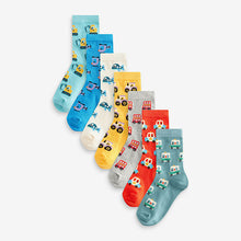Load image into Gallery viewer, Bright Vehicle Cotton Rich Socks 7 Pack
