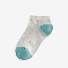 Load image into Gallery viewer, Colourblock Heel And Toe Trainer Socks 7 Pack
