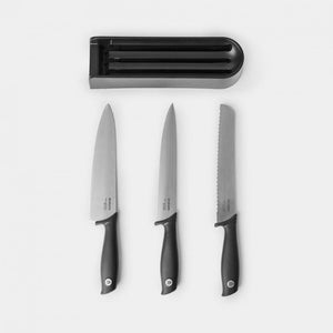 Brabantia Drawer Knife Block plus Knives, TASTY+ Dark Grey