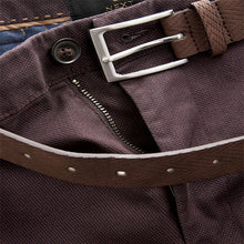 Load image into Gallery viewer, Burgundy Red Belted Chino Shorts
