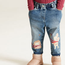 Load image into Gallery viewer, Blue Denim Character Mom Jeans (3mths-6yrs)
