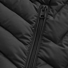 Load image into Gallery viewer, Black Chevron Funnel Neck Quilted Gilet
