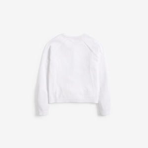 White Button-Up Cardigan (3-12yrs)