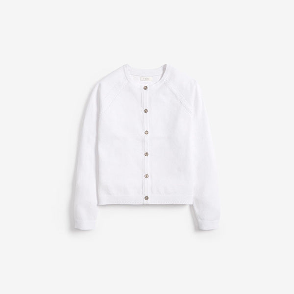 White Button-Up Cardigan (3-12yrs)