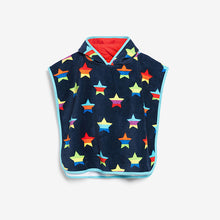 Load image into Gallery viewer, Rainbow Star Towel Poncho (9mths-6yrs)
