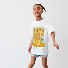 Load image into Gallery viewer, Van Gogh Sunflowers White Artist License T-Shirt (4-12yrs)
