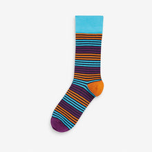 Load image into Gallery viewer, Bright Stripe Spot Pattern Socks 8 Pack
