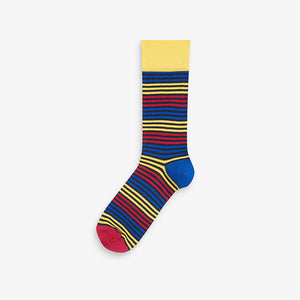 Bright Stripe Spot Pattern Socks 8 Pack