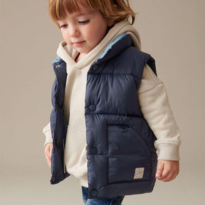 Navy Blue Padded Gilet (3mths-6yrs)