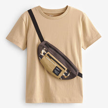 Load image into Gallery viewer, Cement Stone Bag Pocket Short Sleeve T-Shirt (3-12yrs)
